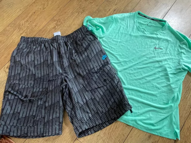 Mens Nike Dri-Fit Sports T-Shirt Shorts Size Xl