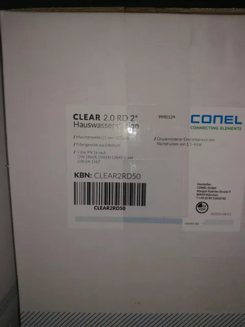 Conel Clear2RD50 Hauswasserstation 2.0 R 2'' (DN 50) Neuware