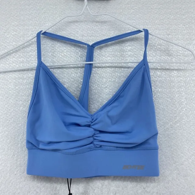 Focus Slinky Ruched Sports Bra in Ice Blue