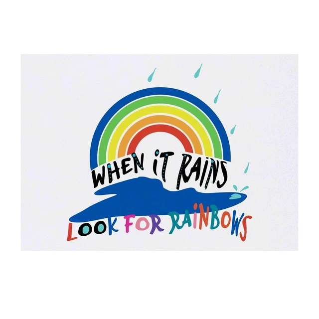 Tatuaje temporal grande ""Busca arco iris"" (TO00064655)