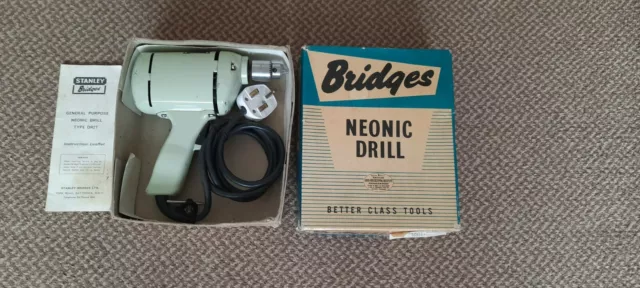Collectable Vintage Stanley Bridges DR2T 230V General Purpose Drill lovely cond