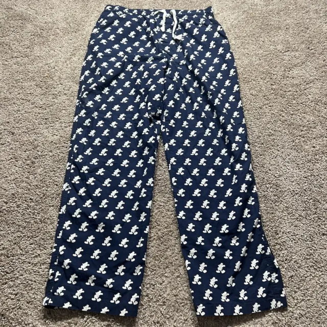 Disney Parks Navy Mickey Mouse Lounge Pajama Pants M Y2K VTG Pockets Men’s Blue