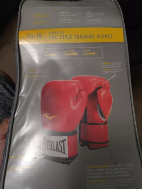 EVERLAST PRO STYLE Ta:16 Advanced Training MMA Gloves 16 ounces $10.00 ...