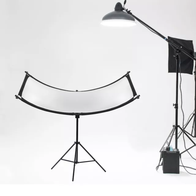 4 in 1 U Curved Clamshell Light Reflector Diffuser Studio Light Stand Photograph