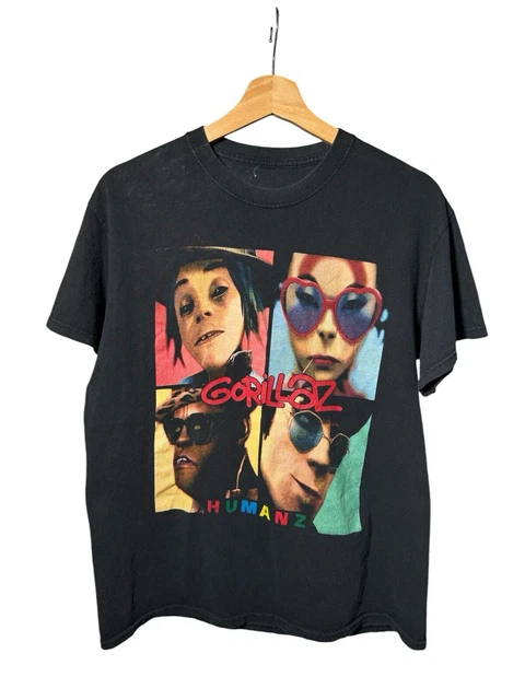 GORILLAZ Gorillaz band T-shirt, men's size M unclear black type Vintage Second Hand
