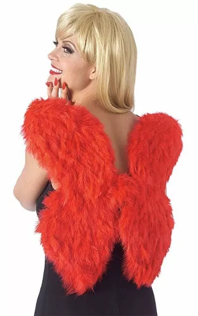Red Feather Angel Devil Fairy Wings Adulte Femme Accessoire De Costume Halloween