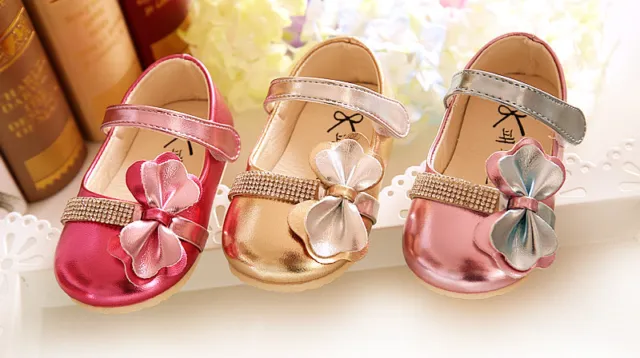 New Baby Girls Sparkling Party Shoes in Gold Pink Hot Pink 3 6 9 12 15 Months