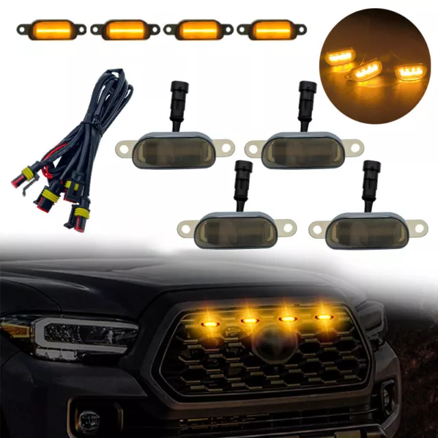 Pickup SUV sports Car Front Grille Emblem LED daytime light exterior decoration