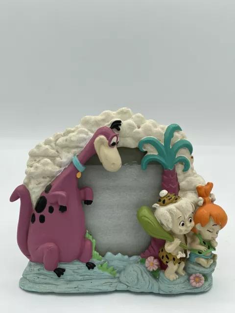 1993 Hanna-Barbera FLINSTONES 3D Resin Picture Frame - DINO, BAM BAM & PEBBLES