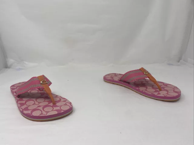 Coach Women’s Zoe Flip-Flop Sandal Pink Size 6M US