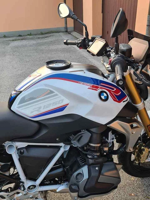 AZ Graphishop Protezioni Laterali Serbatoio Adesive Per BMW R 1250 GS - Color Style L-063 (Rallye, Black Storm), Made In Italy