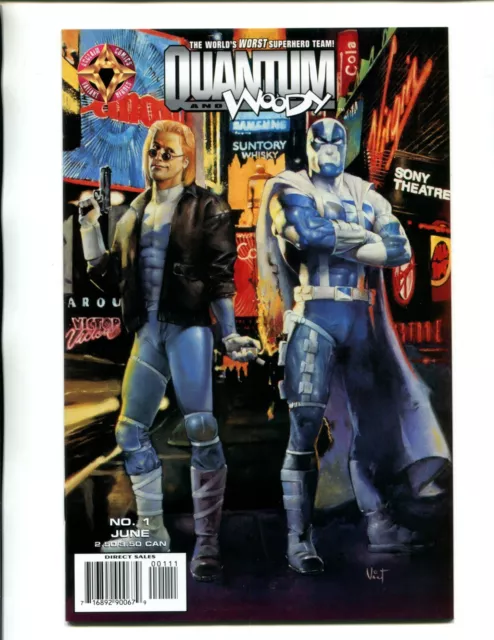 Quantum And Woody 1 Vf/Nm Variant Evans Cover Acclaim 1997! 1St Appearance!!!!!!
