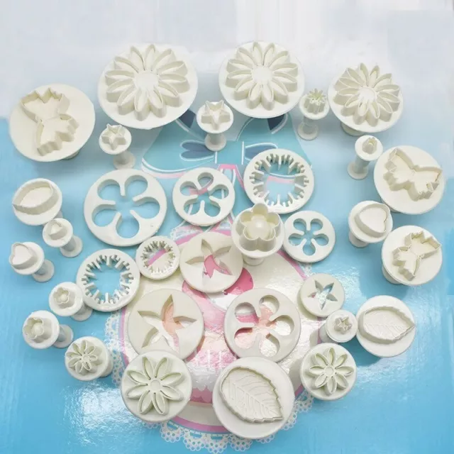 33PCS/ Set Plunger Cutters Fondant Cake Cookie Biscuit Mold 3D Cutters