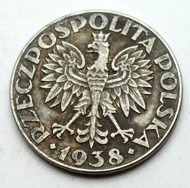 Poland 50 Groszy 1938 Old Coin 2