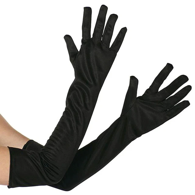 20er Jahre Flapper Girl Handschuhe Mit Fransen – Lange Charleston Handschuhe Für Karneval & Kostümpartys