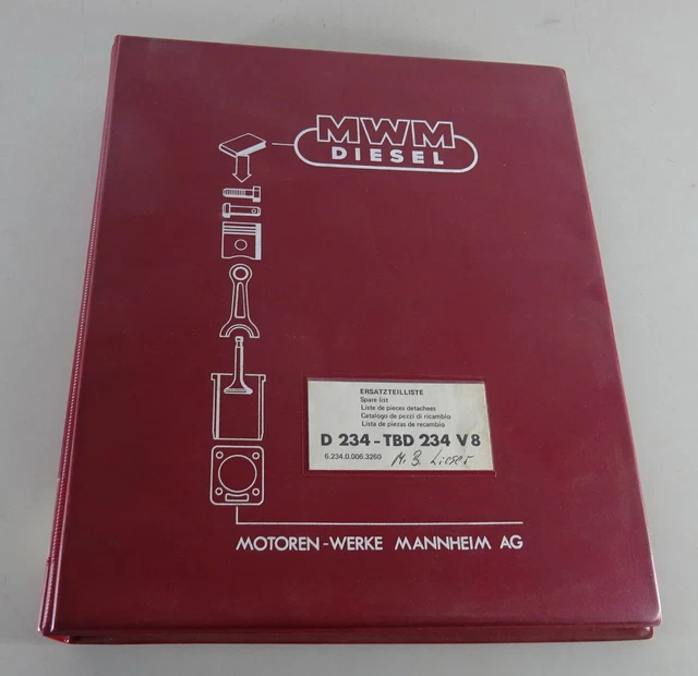MWM D 226 -4 , Motor Ersatzteilliste | 42876 MWM D 226 -4 , Motor Ersatzteilliste | 42876