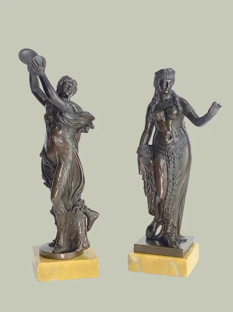 PAIRE DE  DANSEUSES ORIENTALE EN BRONZE SIGNÉE J. CLESINGER (1814-1883) DU XIXe