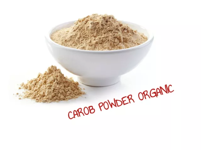 400 Gram Organic Carob Powder  - Vacuum Packed - Free Postage