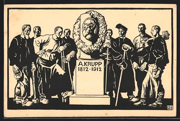 Ansichtskarte Essen, Hundertjahrfeier der Firma Krupp 1912, Ganzsache