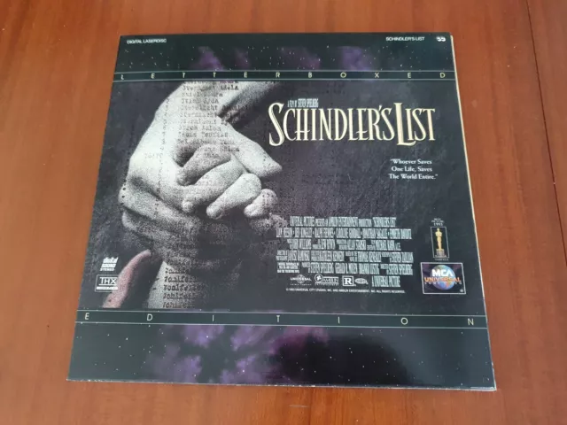 Schindler's List Letterbox Version Laserdisc