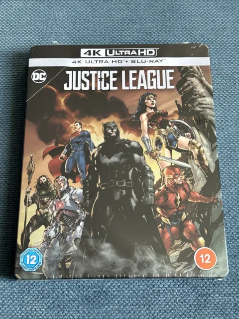 Justice League Limited Edition 4k UHD/Blu Ray Steelbook. Brand New & Sealed.