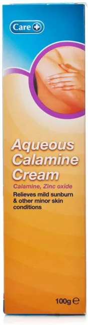 Care Aqueous Calamine Cream - For mild sunburn & minor skin conditions 1 x 100gm