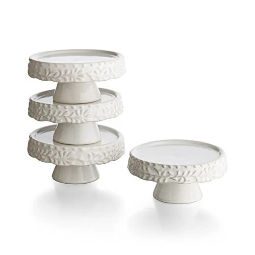 Binca Set of 4 Cupcake Pedestal Plates Decorative Set For Dinner Parties, Wed... Binca Set of 4 Cupcake Pedestal Plates Decorative Set For Dinner Parties, Wed...