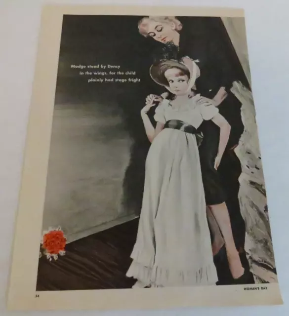 George Hughes Artist Illustration Magazine Clipping Girl in Victorian Costume
