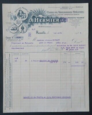 Facture Ets PAUL VIDAL NISSAN-lez-ENSERUNE hérault en 1960 