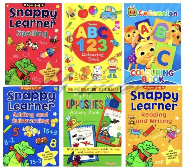 KIDS LEARNING Activity Workbooks Reading Writing Numbers Educational Books