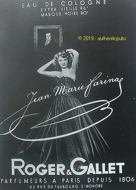PUBLICITÉ DE PRESSE 1957 Eau De Cologne Jean Marie Farina Roger Gallet EUR 3,00 - FR PUBLICITÉ DE PRESSE 1957 Eau De Cologne Jean Marie Farina Roger Gallet EUR 3,00 - FR
