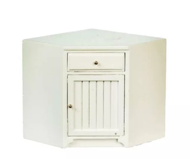 Maison de Poupées Blanc Coin Base Unité Bas Armoire JBM Meubles de Cuisine