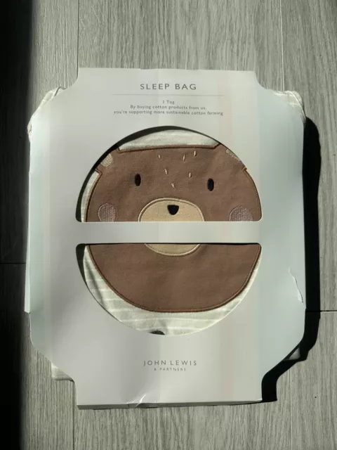 John Lewis Bear Umarmung Schlafsack 1 Tog 0-6 Mio. Neu £24