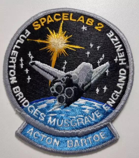 NASA Patch Aufnäher Space Shuttle Spacelab 2 Fullerton Bridges Musgrave England