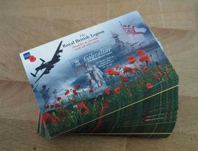 2011 Gibraltar; 250 Blocks Royal British, Bl. 99, postfrisch/MNH, ME 1250,-