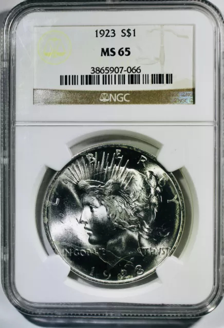 1923  Peace Silver Dollar - NGC MS-65 - Mint State 65