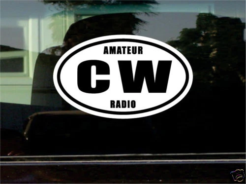 Ham Amateur Radio Morse Code Cw Vinyl Decal/Sticker