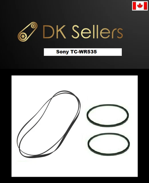 Cinghie Di Ricambio DeckTech&reg; Per Piastra Sony TC-WR535 - Set Di Cinghie Per Trasporto Cassette