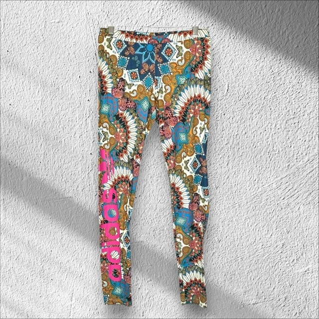 ADIDAS ORIGINALS BORBOMIX Women s Multicolour Leggings Pink Blue UK 8 26.95 PicClick UK