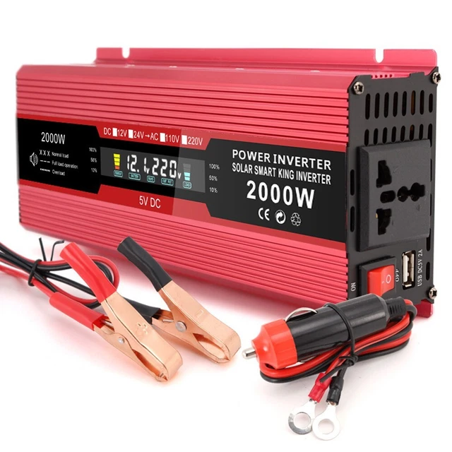 Onduleur de voiture efficace 5000 W 12V/24V/220V avec certification de produit n