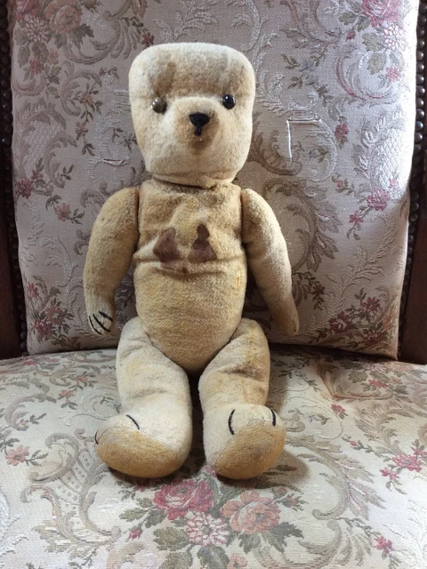 Ours en Peluche Antique par J.K. Britannique Farnell vers 1910-1915