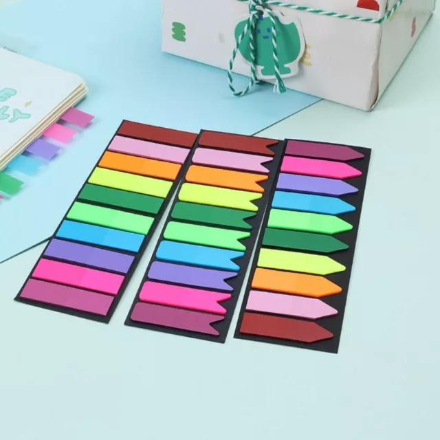 1200 Pieces 6 sets 10 Colors Self-Stick Notes 3 Designs Sticky Index Tabs  Cute