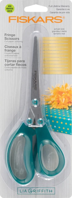 Tijeras con flecos Fiskars Lia Griffith azulada -1246001