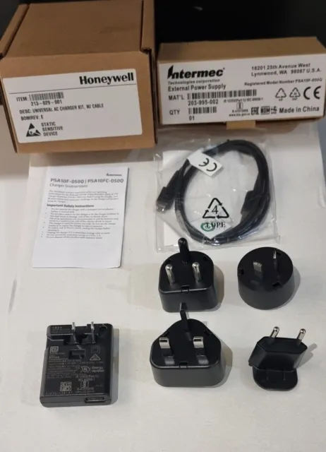 Honeywell 213-029-001 - Universal Ac Charger / Power Plug Adapter Kit - Intermec