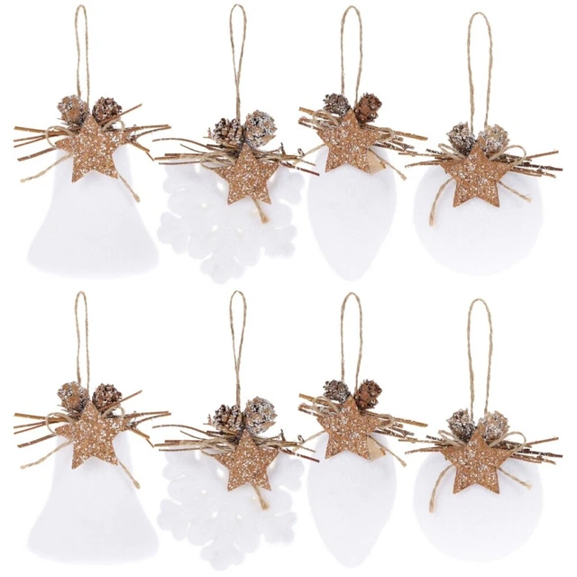 8 Pcs Christmas Hanging Baubles Tree Decorations Foam Ball Craft Water Drop