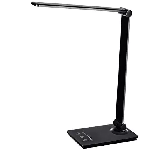 Led Desk Lamp, Touch Control Desk Lamp with 5 Color Modes & Dimmable Black