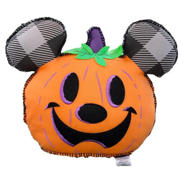 Disney Mickey Mouse Hey Pumpkin Halloween Pumpkin Pillow Jack O Lantern NWOT