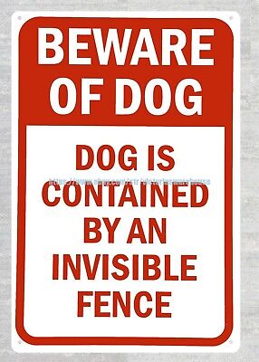 art decor Beware of Dog warning plaque metal tin sign