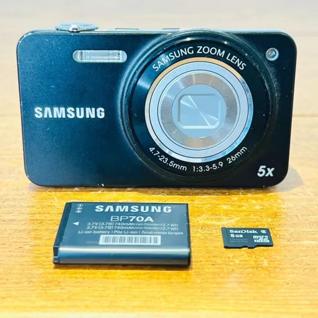 Samsung ST90 Digital Camera 14.2MP Zoom Lens Black Working VGC