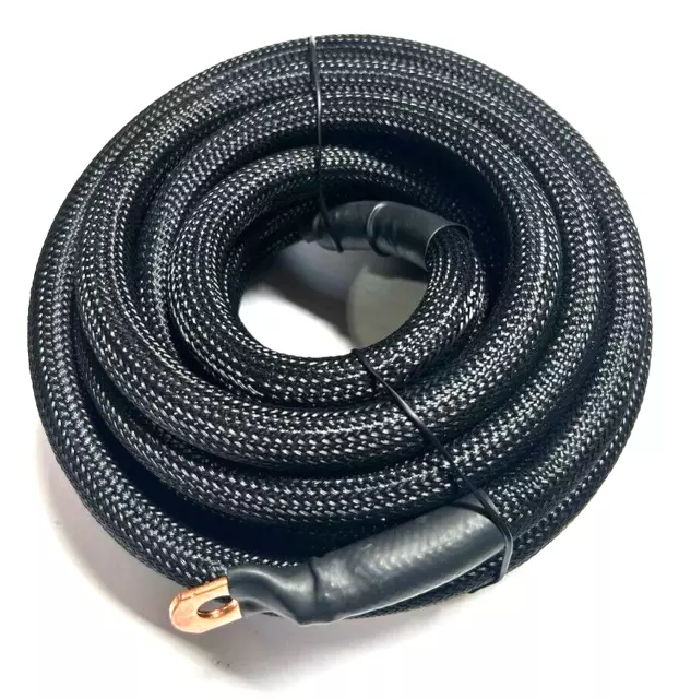 2 Gauge 20ft BLACK SNAKESKIN OFC Wire Strands Copper Marine Cable AWG